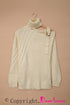 Strapped Cut Out Shoulder Turtleneck Sweater